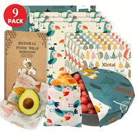 Eten-veilige herbruikbare bijenwas voedselwraps met fruitmotieven, bijenwasdoek, gepersonaliseerde aanpassing, milieuvriendelijke bijenwas voedselwraps