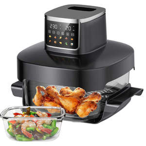 Anbolife Nueva Freidora de Aire Portátil de Vidrio 6L+4L 1500W, Freidora de Aire Inteligente con 10 Menús Preestablecidos, Freidora de Aire <span class=keywords><strong>Ninja</strong></span> Sin PFAS, Fabricante - Product Image 3