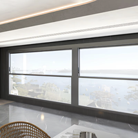 Fenêtres coulissantes verticales automatiques sur mesure BOCHARM NFRC au design moderne, en aluminium, avec commande intelligente par application, fenêtre électrique à levage