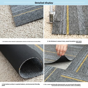 Losetas de Alfombra Geométricas de PVC GHT Century Kerry, Encajables, Antideslizantes y Ecológicas para Hogar, Oficina, Dormitorio y Restaurante - Product Image 5