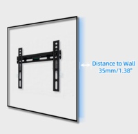 Dudukan TV Dinding Tetap dari Baja Berkualitas Tinggi Profesional untuk TV Layar Datar 15"-37" Maks VESA 200x200mm-Lilong