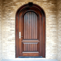 Porte d'entrée double en bois massif de style gothique pour églises, restaurants, hôtels, mosquées, églises et temples, sur mesure pour l'extérieur