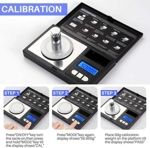 Mini Túi điện tử Quy mô Chất lượng cao 0.01g/200g đồ trang sức kỹ thuật số có trọng lượng quy mô thép không gỉ LCD 500g - Product Image 5