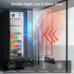 อุปกรณ์ทำความเย็นสำหรับซูเปอร์มาร์เก็ตอุปกรณ์ทำความเย็นสำหรับเครื่องดื่มประตูกระจกปลั๊กระบายอากาศ - Product Image 4