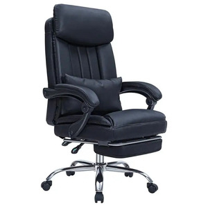 Chaise de bureau de direction à dossier haut, confortable et de qualité, avec roulettes en nylon, couleurs OEM, en cuir PU - Product Image 1