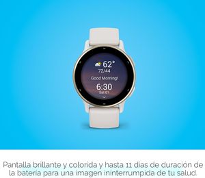 Reloj Inteligente <span class=keywords><strong>Garmin</strong></span> Vvoactive 5 con GPS, Salud y Bienestar, Pantalla AMOLED, 11 Días de Autonomía, Caja de Cerámica Color Marfil, Resistente al Agua 5 ATM, 24/7 - Product Image 3