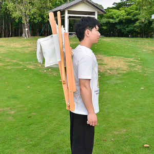 Cổ Trắng sang trọng gấp ghế bãi biển-Tùy chỉnh thiết kế, dịch vụ OEM, khung gỗ & giữ cốc cho ngoài trời - Product Image 6