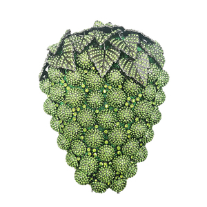 Bolso de Noche con Forma de Uva y Pedrería para Mujer, Cartera de Mano Brillante con Cristales para Fiestas y Halloween - Product Image 5