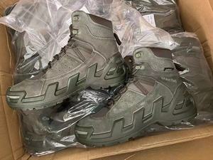 Bottes tactiques en cuir microfibre camouflage vert numérique TSB07 pour l'extérieur, chaussures de randonnée en daim de vache - Product Image 2