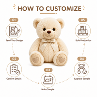 Boneka Beruang Plush Kustom Langsung dari Pabrik, Berdasarkan Desain OEM ODM, Boneka Karakter Isi Dakron untuk Merek IP Asli