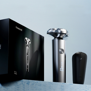 Rasoir électrique rotatif à triple lame rechargeable et étanche pour hommes avec écran LCD - Utilisation domestique et hôtelière - Product Image 1