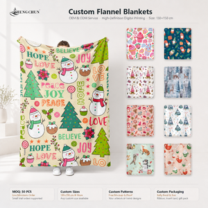 Selimut Flanel Lembut Custom Print Grosir Pabrik, Selimut Lempar Kartun Lucu untuk Tempat Tidur Anak dan Sofa - Product Image 1