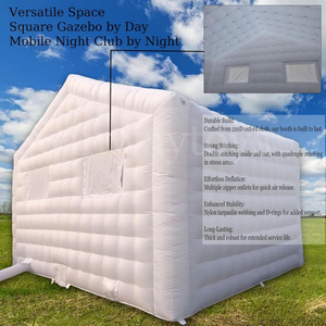 Tienda de campaña inflable para discoteca con luces, carpa para fiesta, Gazebo cuadrado blanco, sala de eventos, carpa, casa - Product Image 4