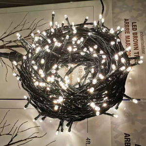 Venta superior Iluminación de vacaciones 100 200 400 500 <span class=keywords><strong>LED</strong></span> 10 M 30 m 105 FT <span class=keywords><strong>300</strong></span> <span class=keywords><strong>LED</strong></span> de extremo a extremo Luz de cadena de hadas de alambre blanco verde - Product Image 5