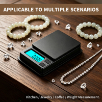 Modèle le plus récent, balance numérique à écran LCD pour bijoux, or, grammes, 0,01 g, 0,1 g, capacité 500 g, alimentée par batterie, balance de poche en plastique, mini balance
