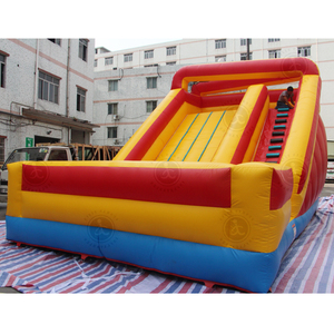 Venta caliente gigante de PVC azul aplastamiento tobogán de agua de doble carril tobogán de agua comercial inflable para niños - Product Image 1