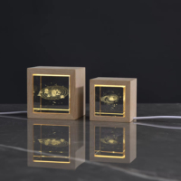 Veilleuse 3D en cristal de galaxie, décoration de bureau, vente en gros de trophées, médailles, plaques pour la Saint-Valentin