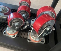 Roda Caster Besi Cor Industri Tugas Berat 4IN, Beban Berat 400KG, 100mm, Putar Universal, Dilengkapi Rem