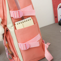 Sympathybag haute qualité étudiant quatre pièces cartable école primaire toile épaule grande capacité sac de rangement