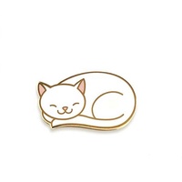 Pas cher Personnalisé Plaqué Or Mignon Dormir Chat Épinglette En Émail