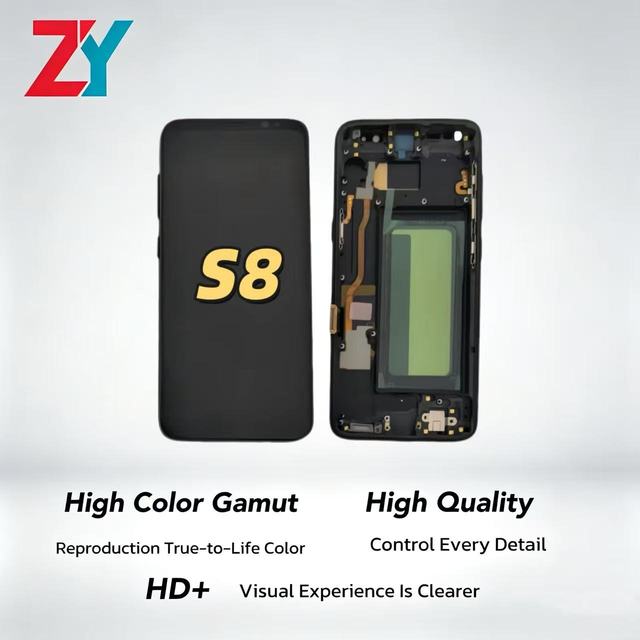 Mobile Phone Display for Samsung S8 5.7" In-cell LCD Screen 300-350cd Luminance 1 Year Warranty Wholesale