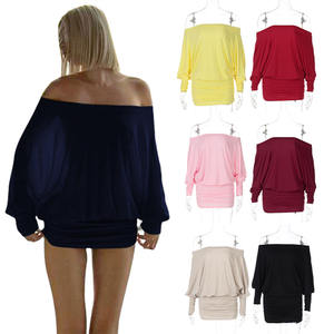 <span class=keywords><strong>Robe</strong></span> moulante décontractée d'été pour femme, coupe ample, couleur unie, épaules dénudées, manches chauve-souris, style sexy et tendance, idéale pour les sorties nocturnes et le streetwear. - Product Image 6