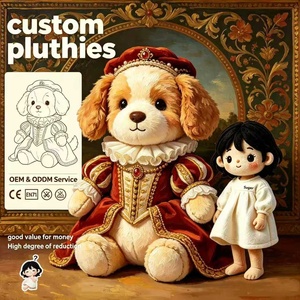 Mascota de Peluche de Perro Disfrazado de Rey, Traje Noble Personalizado, Peluche de Cachorro Suave, CE EN71/ASTM/CPC/CPSIA - Product Image 1