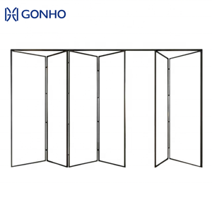 GONHO Pintu Lipat Patio Modern Besar Anti Maling Kaca Tempered Ganda Paduan Aluminium Kedap Suara Tahan Air Tahan Angin Otomatis - Product Image 5