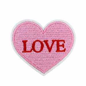 Stock 5.2*6.1cm Iron on Embroidered Heart With Words Valentine Patch for <b>Hat</b> <b>Bag</b> Decoration - Product Image 5