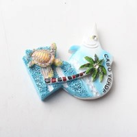 3D personnalisé mignon tortue animal image Creative réfrigérateur aimant en gros promotion résine artisanat Sea Island souvenirs de voyage