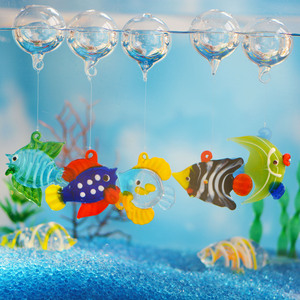 Ornement <span class=keywords><strong>de</strong></span> boule flottante pour aquarium en <span class=keywords><strong>verre</strong></span>, vase à bulles, micro-paysage, décoration DIY, décoration <span class=keywords><strong>de</strong></span> bureau - Product Image 1