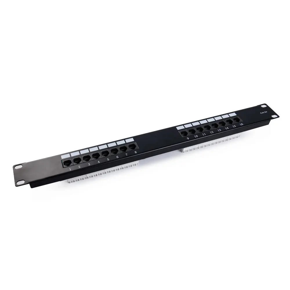 Patch Panel Cat5e UTP 1u 16 Port Patch Panel with card label