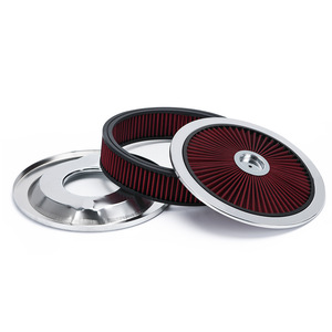 Filtro de Aire para Auto POYRACING, 14x3 Pulgadas, Aleación de Aluminio Roja, para Autos Modificados, Mejora y Reequipamiento - Product Image 5
