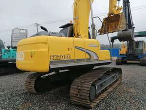 Excavatrice sur chenilles hydraulique d'occasion Kobelco SK200D de haute qualité, d'origine, de taille moyenne - Product Image 1