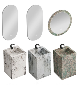 <span class=keywords><strong>Colonne</strong></span> intégrée en ardoise, lavabo en pierre frittée, piédestal, armoire <span class=keywords><strong>de</strong></span> <span class=keywords><strong>salle</strong></span> <span class=keywords><strong>de</strong></span> <span class=keywords><strong>bain</strong></span> <span class=keywords><strong>avec</strong></span> <span class=keywords><strong>miroir</strong></span> pour hôtel - Product Image 6