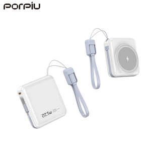 Porpiu hai chiều pd22.5w sạc nhanh không dây từ 15W ngân hàng điện hình vuông cáp hai chiều nhanh ngân hàng điện - Product Image 4