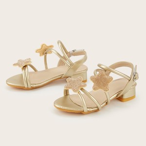 Sandali con Tacco Alto per Bambine, Nuova Collezione Primavera 2026, Tacco Grosso con Diamanti e Stelle, Moda Casual - Product Image 4