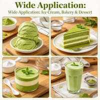Poudre de Matcha Premium 3A 30g/Boîte – Étiquette Personnalisable – Poudre de Matcha Pure pour Bubble Tea, Latte, Crème Glacée, Pâtisserie