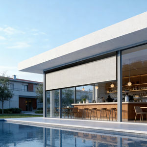 Motorized Vertical Modern Fabric Outdoor Zipper Track <strong>Roller</strong> Blind Windproof Waterproof Built-In Installation Plain Technique - Product Image 4