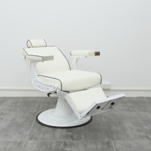 Fauteuil de Barbier en Cuir Moderne et Rétro pour Salon de Coiffure et Usage Domestique, Mobilier de Salon de Beauté avec Fonction Inclinable Hydraulique - Product Image 3
