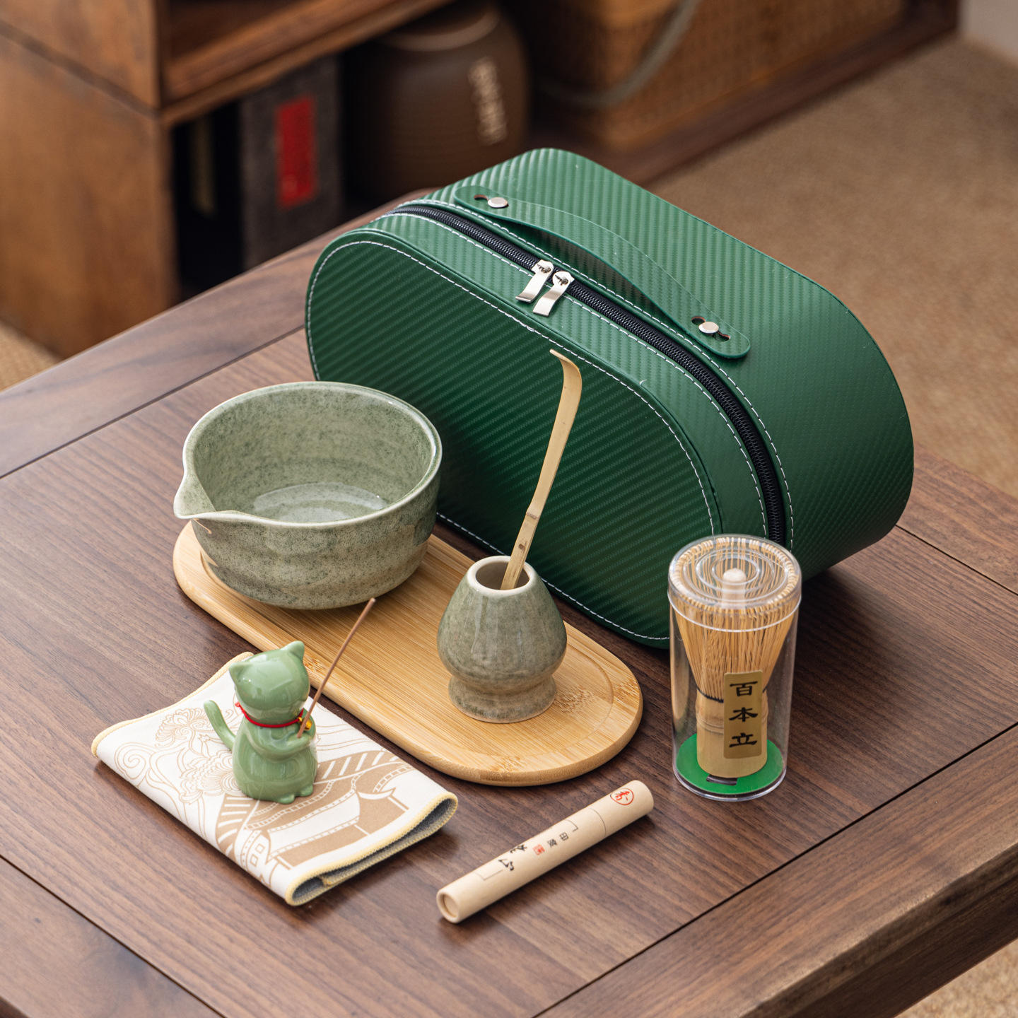 Dot green corrugated set