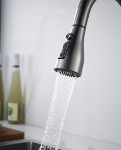 Rubinetto da Cucina Estraibile Oro Spazzolato, Miscelatore Moderno per Lavello Monocomando da Appoggio, Rubinetto Gourmet a Prezzo di Fabbrica - Product Image 5