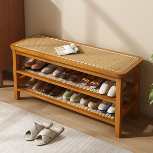 <b>Shoe</b> Changing Bench Multi Layer <b>Storage</b> Rack <b>Space</b> <b>Saving</b> Entryway Stool For Home Use - Product Image 1