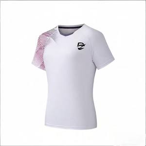 Camiseta Deportiva Unisex de Poliéster Elástica, Transpirable y de Secado Rápido, Personalizable con Logotipo, para Tenis, Bádminton y Deportes, Manga Corta - Product Image 1