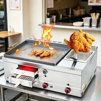 Fourneau à gaz commercial multifonction pour la cuisson des aliments, idéal pour les snack-bars