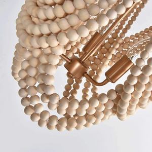 Mỹ mộc mạc trang trại ánh sáng mộc mạc hạt đèn chùm cổ điển đính cườm pendent chiếu sáng lịch thi đấu cho nhà bếp đảo phòng ăn - Product Image 4