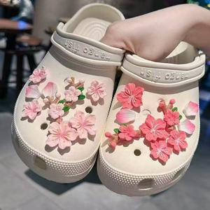 Accesorios de Decoración para Zapatos <span class=keywords><strong>Crocs</strong></span>, Estilo Floral, Set de Flores de Cerezo, Decoración Moderna para <span class=keywords><strong>Sandalias</strong></span> - Product Image 3
