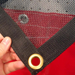 Bâche en maille ignifuge enduite de PVC sur mesure, imperméable, pour extérieur – Tissu polyester anti-moisissure et anti-UV pour filet de sécurité - Product Image 1