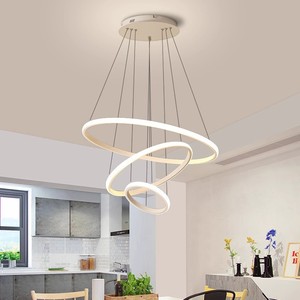 Nordique Moderne Métal Cercle 3 Anneaux Lustres Suspendus Nouveau Design En Aluminium E27 Anneau Led Pendentif Lumière - Product Image 5