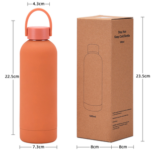 Bouteille d'eau d'extérieur personnalisée à double couche et isolée en <span class=keywords><strong>acier</strong></span> inoxydable avec poignée portable Bouteille d'eau de sport simple à petite bouche - Product Image 6
